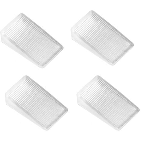 BEBUSINGOTO Lot de 4 Cales de Table en Plastique Transparent pour butées de Porte, sols inégaux, butées, nivellement et Fixation de Meubles oscillants, capacité de Poids extrême et résistant aux