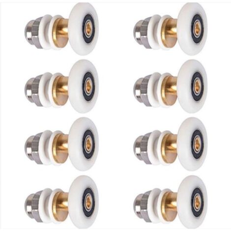 BEBUSINGOTO Lot de 8 Roulette Porte Coulissante Douche Porte Coulissante Roulement de Rechang - 20MM