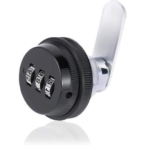 BEBUSINGOTO Lucchetto a combinazione a 3 cifre, lucchetto meccanico in lega di zinco nero per cassetta postale