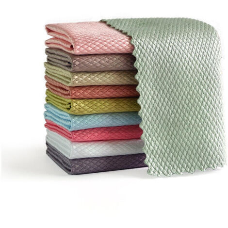 BEBUSINGOTO Magic Cloth, 10er-Pack Mikrofaser-Reinigungstücher, multifunktional, für Küche, Auto, Badezimmer, Zuhause, Büro, mehrfarbig, 30 x 40 cm