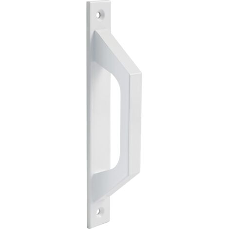 BEBUSINGOTO Manilla recta de aluminio en color blanco para puertas correderas o puertas de paso abatibles - 198 x 25 x 40 mm Mango derecho funcional y cómodo