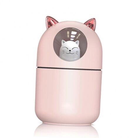 BEBUSINGOTO Mini humidificador USB portátil con luz LED de colores para oficinas, dormitorios y coches.
