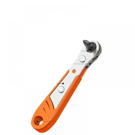 BEBUSINGOTO Mini llave de trinquete, destornillador magnético Phillips de ángulo recto para espacios difíciles, con accionamiento de 1/4 de pulgada, mini trinquete reversible de alto torque.