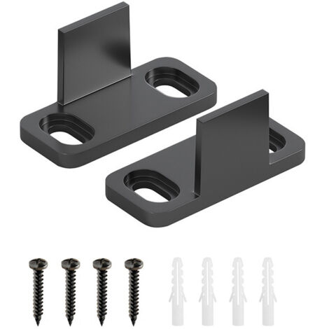 BEBUSINGOTO Moldura de puerta corrediza, guía de piso para puerta de granero, piezas de hardware de guía inferior ajustable sin ranuras