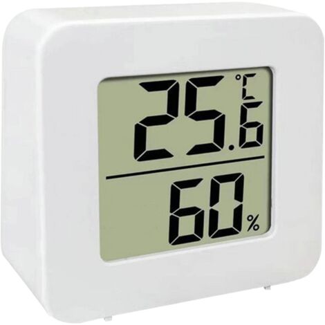 BEBUSINGOTO Monitor de temperatura y humedad, mini higrómetro digital LCD - Alta precisión - para el hogar, la habitación del bebé, el invernadero