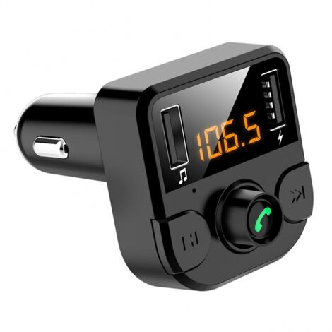 BEBUSINGOTO Multifunktionaler Autoradio-Player und FM-Transmitter, Bluetooth-kompatibel, geeignet für 12-V- bis 24-V-Fahrzeuge