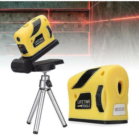 BEBUSINGOTO Nivel láser multiusos 4 en 1 con palanca y haz de luz horizontal y vertical preciso de 360 grados.