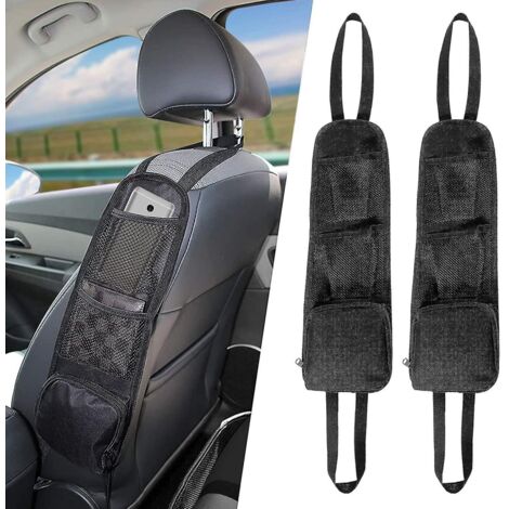 BEBUSINGOTO Organizador lateral para asiento de coche, 2 unidades, plegable, impermeable, multifuncional, para colgar.