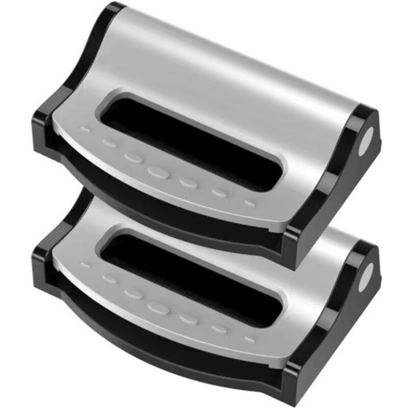 Image of BEBUSINGOTO Paar verstellbare Sicherheitsgurt-Verstellclips, rutschfest, silber, Einheitsgröße