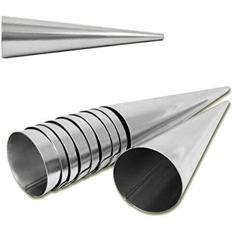 BEBUSINGOTO Packung mit 20 Kegelformen aus Edelstahl 90 mm x 25 mm