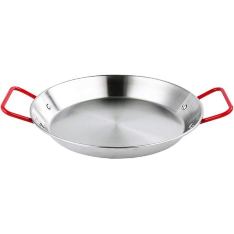 BEBUSINGOTO Paellapfanne aus Edelstahl mit Antihaftbeschichtung, Paella-Schale, 32 cm