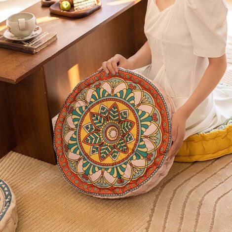 BEBUSINGOTO Paquete de 1 cojín de felpa para el suelo del dormitorio (45 x 45 x 8 cm), cojín decorativo para dormitorio, sofá y silla.