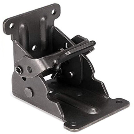 BEBUSINGOTO Paquete de 4 soportes plegables, soporte de extensión con bloqueo TopDirect, bisagras plegables autoblocantes con tornillos para patas de mesa y cama.