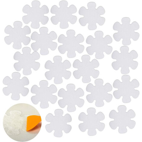BEBUSINGOTO Pegatinas antideslizantes para bañera, 20 unidades, para ducha, baño y escaleras, con raspador premium.