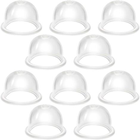 BEBUSINGOTO Pera de cebado para desbrozadora, taza de aceite del carburador de 22 mm, pera de cebado transparente, bomba de burbuja de aceite