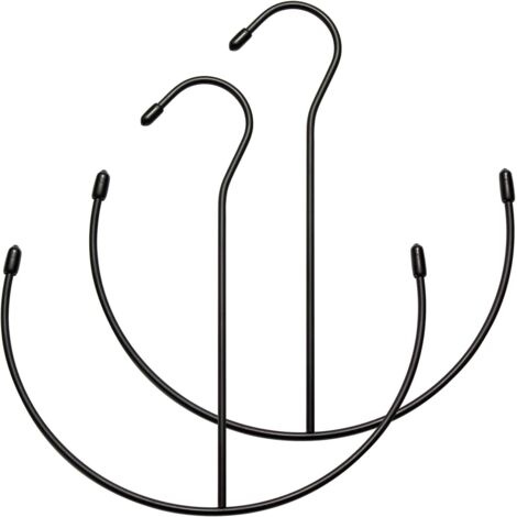 BEBUSINGOTO Perchas para cinturones, soporte para cinturones, paquete de 2, organizador de accesorios plateado para armario, perchero con ganchos para cinturones, corbatas, bufandas, camisolas, sombre