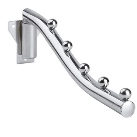 BEBUSINGOTO Perchero de pared plegable de acero inoxidable (2 unidades)