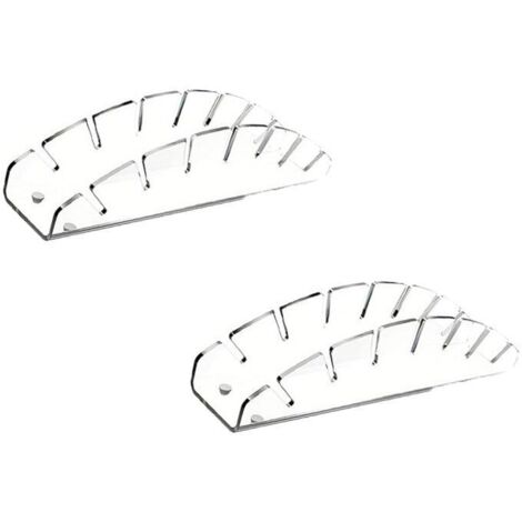 BEBUSINGOTO Perchero para gorras de béisbol, organizador de acrílico para gorras, soporte de dos niveles para gorras, expositor para 14 gorras, para armario, dormitorio y tocador, transparente