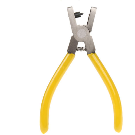 BEBUSINGOTO Perforadora de correas de reloj - Con mango de vinilo amarillo