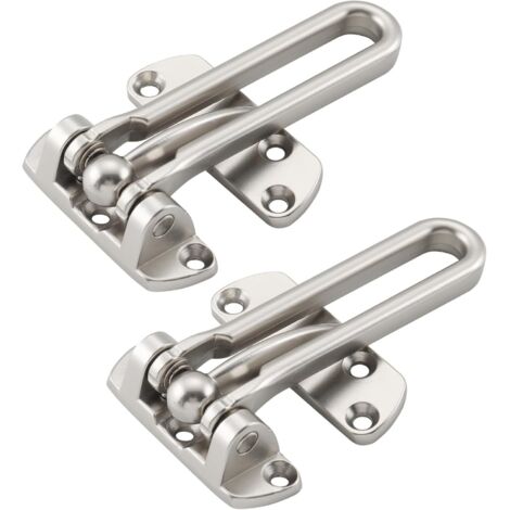 BEBUSINGOTO Pestillo de seguridad para puerta con barra oscilante, cierre protector reforzado (paquete de 2)