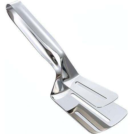 BEBUSINGOTO Pince à Steak en acier inoxydable, spatule à poisson, pinces de cuisson, pince alimentaire multifonctionnelle, outils de cuisson pour Pizza et barbecue