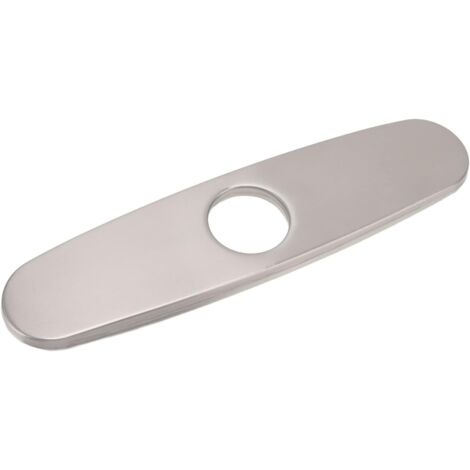 BEBUSINGOTO Placa de cubierta para grifo de fregadero, placa inferior de acero inoxidable 304 cepillado para orificio de grifo de cocina, piezas de repuesto