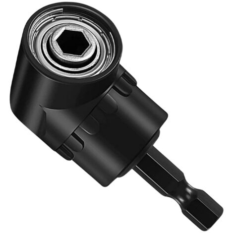 BEBUSINGOTO Portapuntas magnético multifuncional, adaptador de 105°, taladro de ángulo recto, destornillador angular, para taladrar en espacios estrechos.