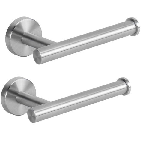 BEBUSINGOTO Portarrollos de papel higiénico para baño (2 unidades), de acero inoxidable resistente a la oxidación, para montaje en pared, para baño y cocina.