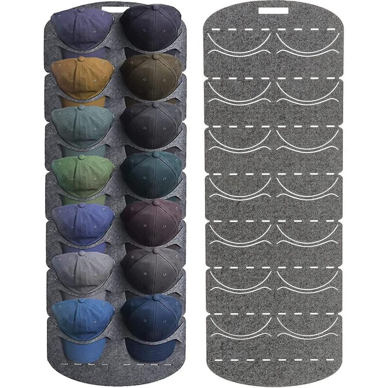 BEBUSINGOTO Porte-chapeaux pour casquettes de baseball Porte-chapeaux suspendu au-dessus de la porte Organisateur de casquettes de baseball pour mur