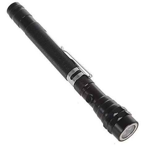 BEBUSINGOTO Poste telescópico magnético flexible con 3 linternas LED de metal
