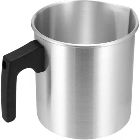 BEBUSINGOTO Pot de fusion de cire de bougie Pichet de fabrication de bougies avec poignée isolée 1,2 litres - Fondeur de cire pour la fabrication de bougies - Double chaudière