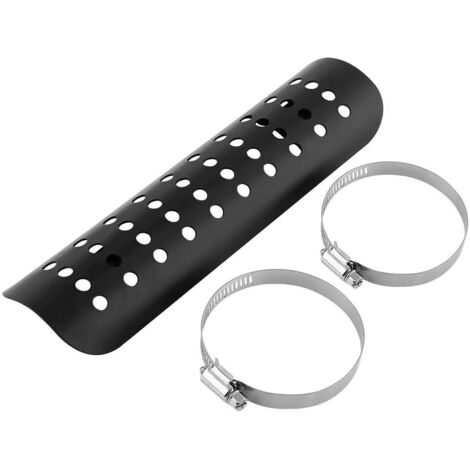 BEBUSINGOTO Protector térmico, cubierta universal para silenciador de escape de motocicleta, protector de aislamiento de tubería, protector térmico