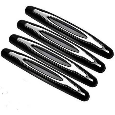 BEBUSINGOTO Protectores de parachoques de puerta (paquete de 4): se adaptan a todos los protectores de puertas de vehículos (negro).