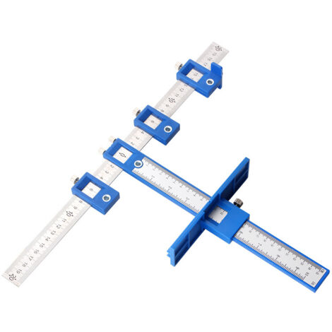 BEBUSINGOTO Punch Locator Einstellbare Bohrer Guide Hülse Schrank Hardware Punch Locator Jig Mess Vorlage