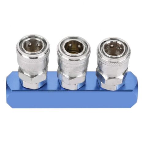 BEBUSINGOTO Raccords de tuyaux pneumatiques à connecteur droit de 12 mm, raccord de tube à air rapide Pt1/4" (3 voies)