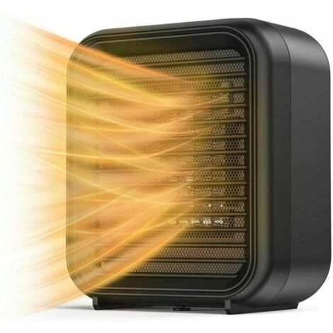 BEBUSINGOTO Radiateur soufflant, Céramique 800W Radiateur electrique 2 Niveaux de Puissance mini radiateur soufflant électrique avec vent chaud protection contre la surchauffe et le renversement