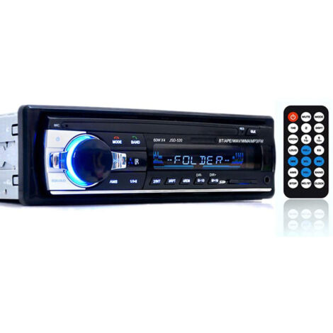 BEBUSINGOTO Radio de coche Bluetooth 1 DIN - Receptor de radio FM - Reproducción USB/unidad flash USB/entrada auxiliar/tarjeta TF