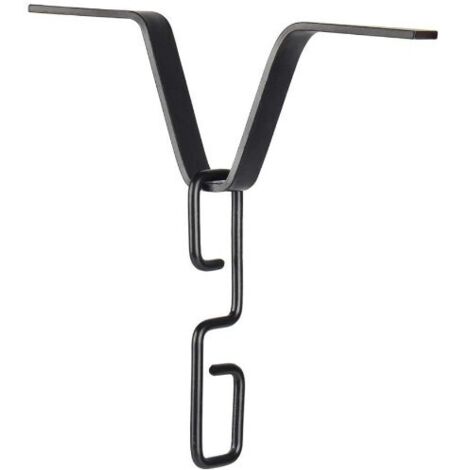 BEBUSINGOTO Regenketten-Dachrinnenadapter, V-förmiger, rostfreier Außenhaken, Dachrinnenadapter aus Aluminiumlegierung für verschiedene Dachrinnen (schwarz)