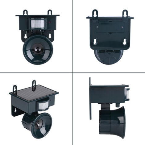 BEBUSINGOTO Repelente ultrasónico de aves para exteriores, repelente ultrasónico de aves con energía solar, repelente de ciervos, repelente de gatos, repelente de perros, repelente de ratones y repele