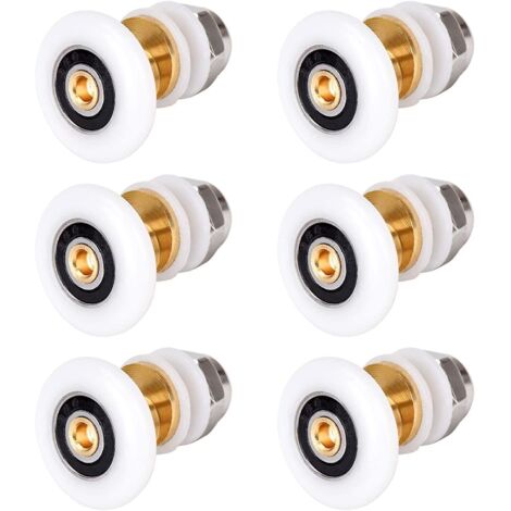 BEBUSINGOTO rodillos para mampara de ducha de 25 mm de diámetro para puertas corredizas de cristal de baño.