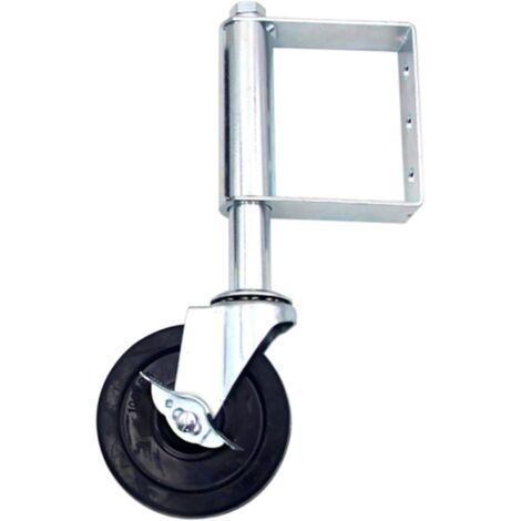 BEBUSINGOTO Rueda de puerta batiente de 1,2 cm con resorte y placa de montaje universal, de goma resistente y antienvejecimiento.