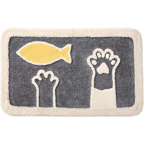 BEBUSINGOTO Rutschfester Badezimmerteppich, dicke, saugfähige, superweiche, flauschige Nachttischmatte aus Mikrofaser (50 x 80 cm)
