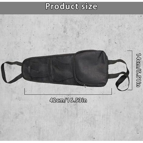 BEBUSINGOTO Sac de Rangement Multifonctionnel pour Siège Auto avec Multiples Poches pour Camion, Van, SUV, Organisateur Latéral Pliable, Filets de Rangement, Organisateur de Voiture (Noir)