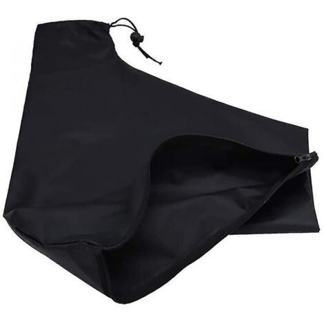 BEBUSINGOTO Sac de souffleur de feuilles électrique, sac de broyeur d'aspirateur pour sac à fermeture éclair pour souffleur de feuilles, noir, 44 x 35 x 60 cm