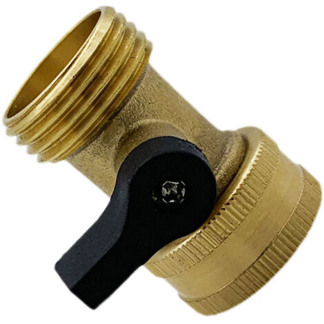BEBUSINGOTO Schnellkupplungs-Schlauchverbinder mit Absperrventil, 3/4"-Schnellkupplungen mit Kugelhahn, Easy-Connect- und -Deaktivierungsadapter