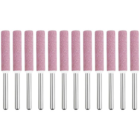 BEBUSINGOTO Set mit 12 Kettensägen-Schärfsteinen (4,8 mm)
