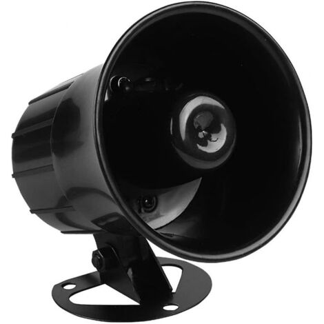 BEBUSINGOTO Sirena de alarma de 12 V CC, 110 db, alarma antirrobo, distancia de soporte de 2,5 metros o más, adecuada para seguridad en exteriores.