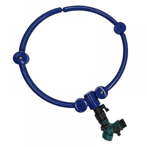 BEBUSINGOTO Sistema de riego circular con anillo de riego y sistema de riego dirigido con divisor de manguera en Y para árboles nuevos, plantas de exterior y jardines elevados.