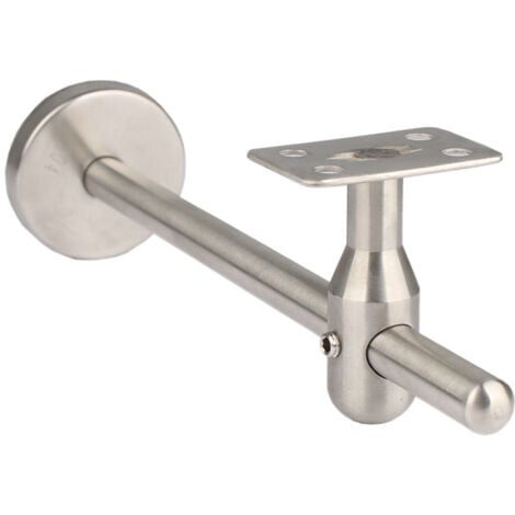 BEBUSINGOTO Soporte de pasamanos ajustable - Soportes de pared de acero inoxidable para pasillos, base de pasamanos de acero inoxidable pulido, pasamanos de pasillo, pasamanos clásico, 150 x 50 mm