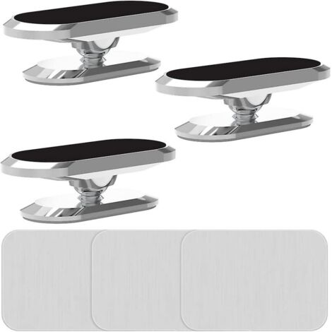 BEBUSINGOTO Soporte magnético para teléfono de coche, versión mejorada, 3 imanes, potente imán, rotación de 360° y ángulo de visión para salpicadero, compatible con todos los smartphones.